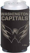 Washington Capitals 2-Pack CAN Tonal Black Logo Beverage Insulator Neoprene Holder Cooler Coolie Hockey