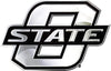 Oklahoma State University Cowboys Premium Solid Metal Raised Auto Emblem, Big O Logo, Shape Cut, Adhesive Backing