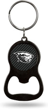 Oregon State University Beavers Premium Solid Metal Keychain Bottle Opener, Carbon Fiber Design