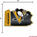 Pittsburgh Penguins 18" State Shape Pennant Soft Felt