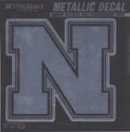 University of Nebraska Cornhuskers 6 Inch Decal Sticker, Metallic Chrome Shimmer Design