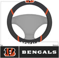 Cincinnati Bengals Steering Wheel Cover Premium Embroidered Black 15 Inch
