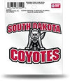 South Dakota Coyotes University of 3 Inch Static Cling Decal
