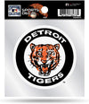 Detroit Tigers 4x4 Inch Die Cut Decal Sticker, Retro Logo, Clear Backing