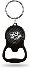 Nashville Predators Keychain Bottle Opener Carbon Fiber Design Metal Hockey