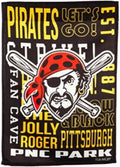 Pittsburgh Pirates Fan Rules Premium 2-Sided 28x44 Banner Outdoor Flag Baseball