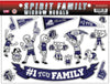 Texas Christian University Horned Frogs TCU Family Decals Sheet, 8x11 Inch