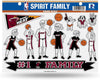 Miami Heat Family Decal Sticker Sheet Set, 8x11 Inch