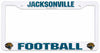 Jacksonville Jaguars License Plate Frame White Plastic 12x6 Inch Officially Licensed