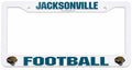 Jacksonville Jaguars License Plate Frame White Plastic 12x6 Inch Officially Licensed