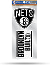 Brooklyn Nets 2-Piece Double Up Die Cut Sticker Decal Sheet, 4x8 Inch
