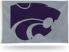 Kansas State University Wildcats Premium 3x5 Feet Flag Banner, Gray Design, Metal Grommets, Outdoor Use, Single Sided