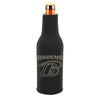 Baltimore Ravens 2-PACK Zipper BOTTLE Tonal Black Koozie Neoprene Holder Coolie
