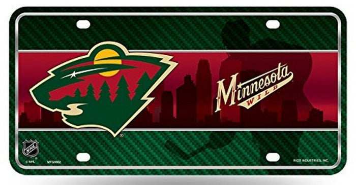 Minnesota Wild Metal Auto Tag License Plate, City Design, 6x12 Inch