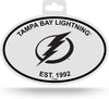 Tampa Bay Lightning Black and White Team Logo Oval Sticker Decal, 3.75x5.75 Inch, Full Adhesive Backing