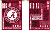 University of Alabama Crimson Tide Fan Premium Double Sided Banner Flag, Fan Rules Design, 28 x 44 Inches