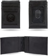 Buffalo Sabres Premium Black Leather Wallet, Front Pocket Magnetic Money Clip, Laser Engraved, Vegan
