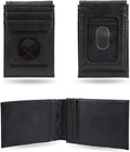 Buffalo Sabres Premium Black Leather Wallet, Front Pocket Magnetic Money Clip, Laser Engraved, Vegan