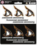 Anderson University Ravens 12-Piece Mini Decal Sticker Set, 5x6 Inch Sheet, Gift for football fans for any hard surfaces around home, automotive, personal items by Fielders Choice
