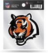 Cincinnati Bengals 4x4 Inch Die Cut Decal Sticker, Primary Logo, Clear Backing