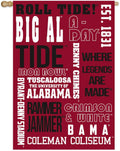 University of Alabama Crimson Tide Fan Premium Double Sided Banner Flag, Fan Rules Design, 28 x 44 Inches