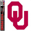 University of Oklahoma Sooners 12 Inch Decal Sticker, Shape Cut, Flat Vinyl, Auto Home Use, Full Adhesive Backing