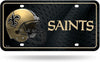 New Orleans Saints Metal Auto Tag License Plate, Helmet Design, 6x12 Inch