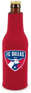 FC Dallas Zipper Bottle Neoprene Beverage Insulator Holder Cooler MLS Soccer