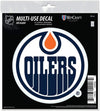 Edmonton Oilers 6 Inch Decal Sticker, Flat Vinyl, Die Cut, Primary Design, Full Adhesive Backing
