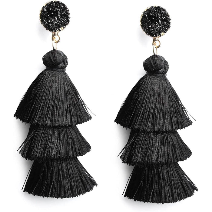 Me&Hz Colorful Layered Tassel Earrings by DailySale