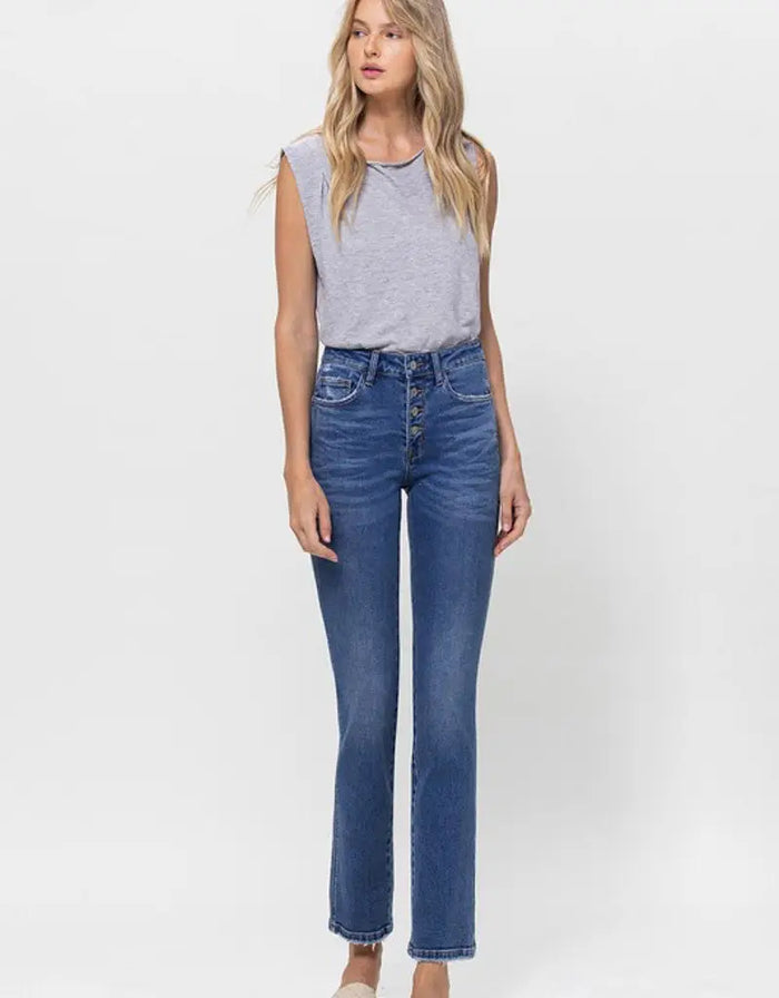 Melissa Mid-Rise Straight Leg by Boutique 23
