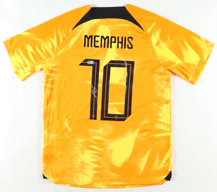 Memphis Depay Signed Netherlands Nike Jersey (Beckett) by Price Is Right Miami