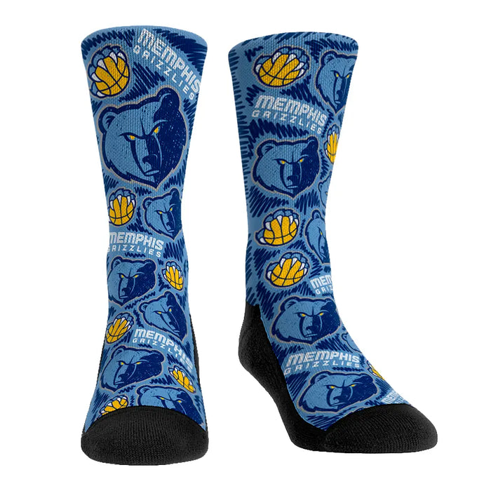 Memphis Grizzlies - Logo Sketch by Rock 'Em Socks
