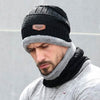 Men And Women Knitted Winter Scarf & Hat Fleece Lined Bonnet Beanies