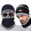 Men And Women Knitted Winter Scarf & Hat Fleece Lined Bonnet Beanies by DailySale