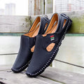 Men Casual Shoes Slip on Hollow Leather Men Shoes by DailySale