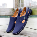 Men Casual Shoes Slip on Hollow Leather Men Shoes by DailySale