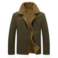 Men Fur Collar Army Tactical Jacket by DailySale