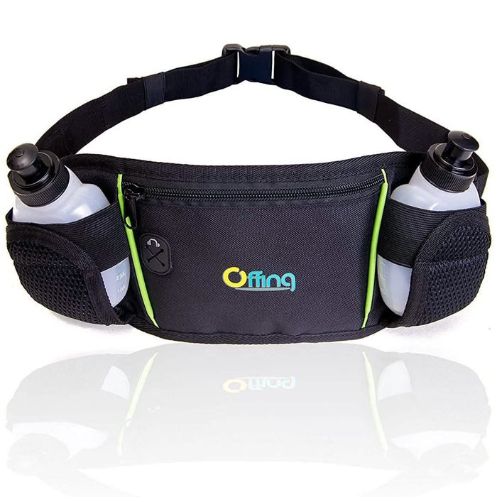 Men or Women's Hydration Running Belt Pouch With Water Bottles And Zippered Compartment by DailySale