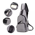 Men Women Crossbody Shoulder Bag with USB Port by DailySale