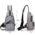 Men Women Crossbody Shoulder Bag with USB Port by DailySale