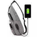 Men Women Crossbody Shoulder Bag with USB Port by DailySale