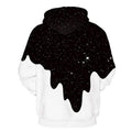 Men's 3D Print Block Starry Sky Milk Hoodie by DailySale