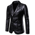 Men's Blazer Faux Leather Jacket by DailySale