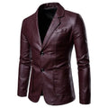 Men's Blazer Faux Leather Jacket by DailySale