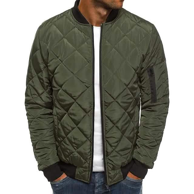 Men's Bomber Quilted Diamond Padded Jacket by DailySale
