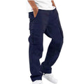 Men's Cargo Pants Trousers Drawstring Elastic Waist Multi Pocket by DailySale