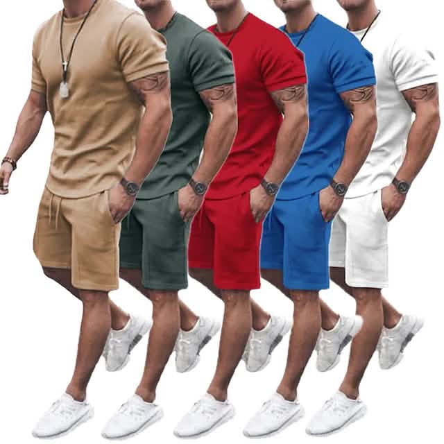Men's Casual Activewear Running T-Shirt with Shorts by DailySale
