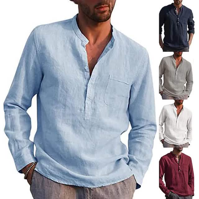Men's Casual Button Down Shirts Long Sleeve Tops by DailySale