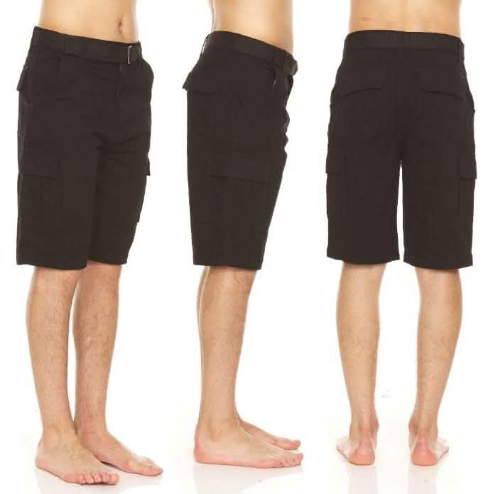 Men's Cotton Twill Belted Cargo Shorts by DailySale